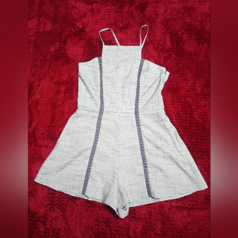 Arloh Chic Women's Gray and Blue Romper
